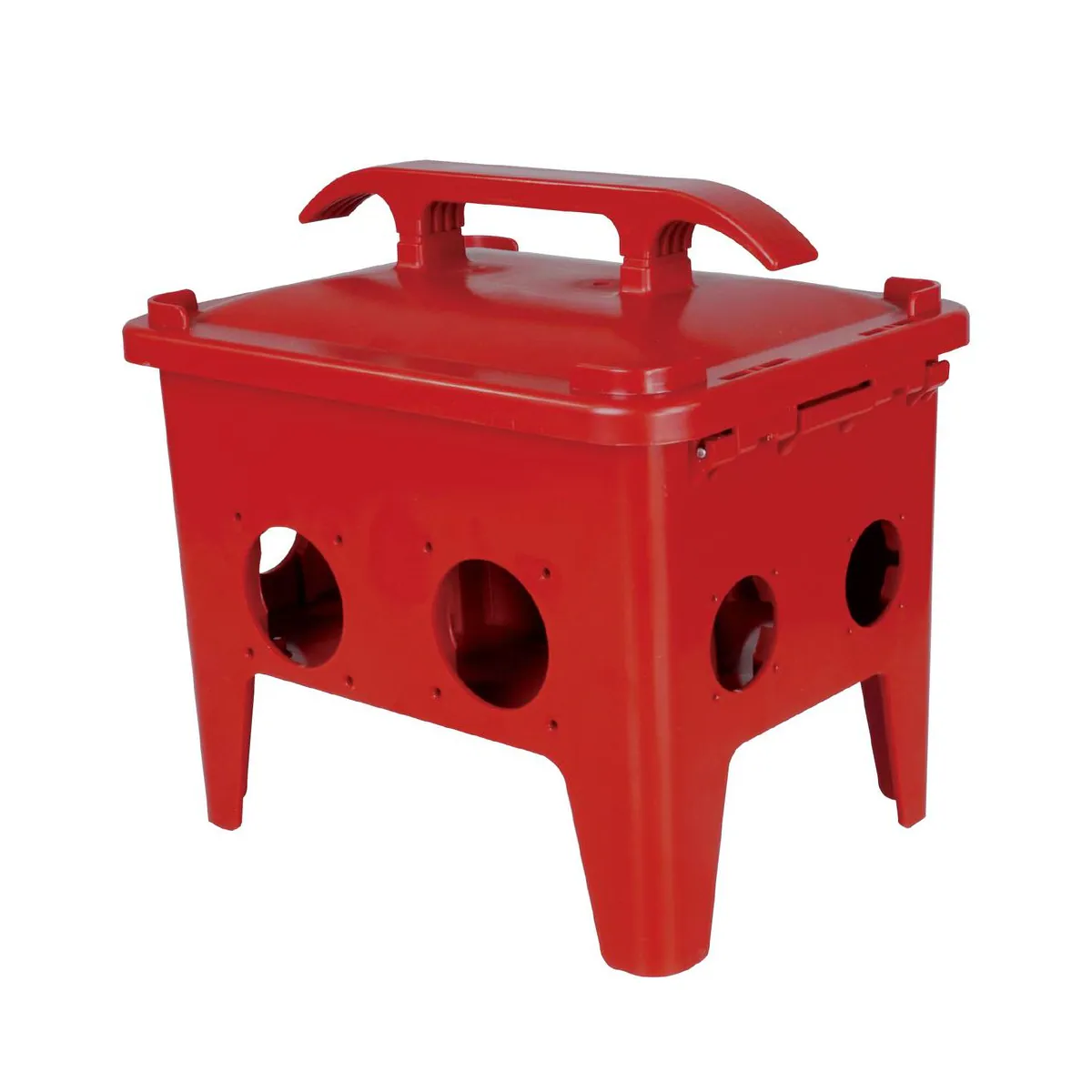 TP Elektrik 3334-411-1112 230x300 (1x14)Mobilbox Box Suitable for All CEE Machine Plugs and Sockets With 75x75 Flange Size: 4 Products Can Be Mounted., IP 44, Red