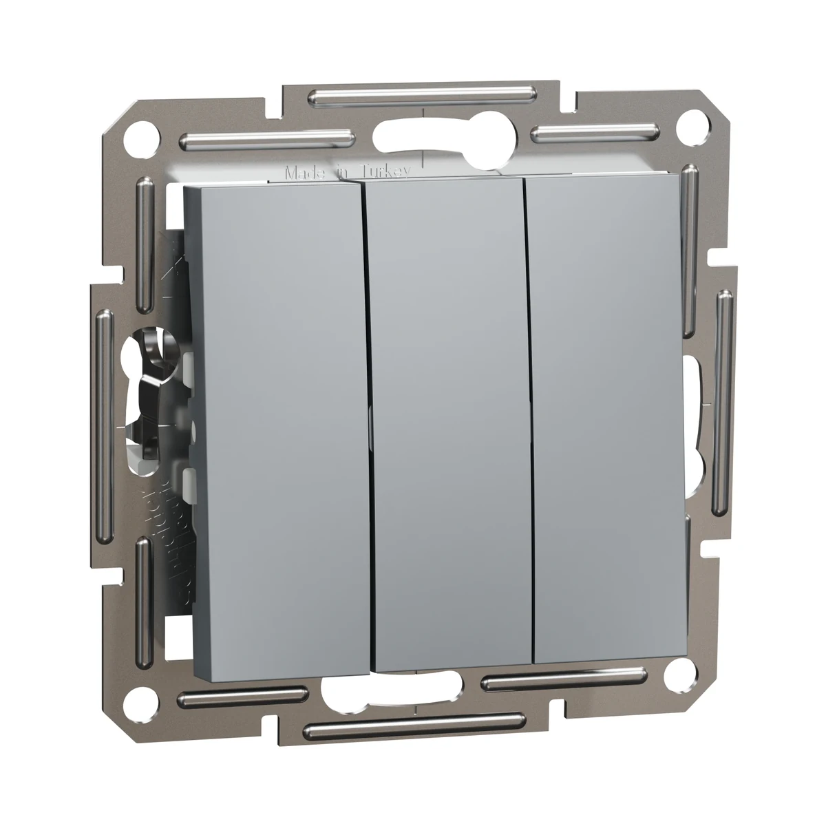Schneider Electric EPH2100162 Asfora Triple Switch - Steel