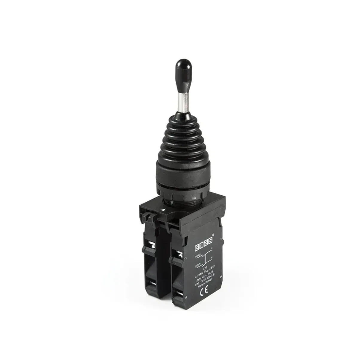 Emas CP Series Plastic Joystick Maintained Type Push Button 4-Way Black 22mm IP65