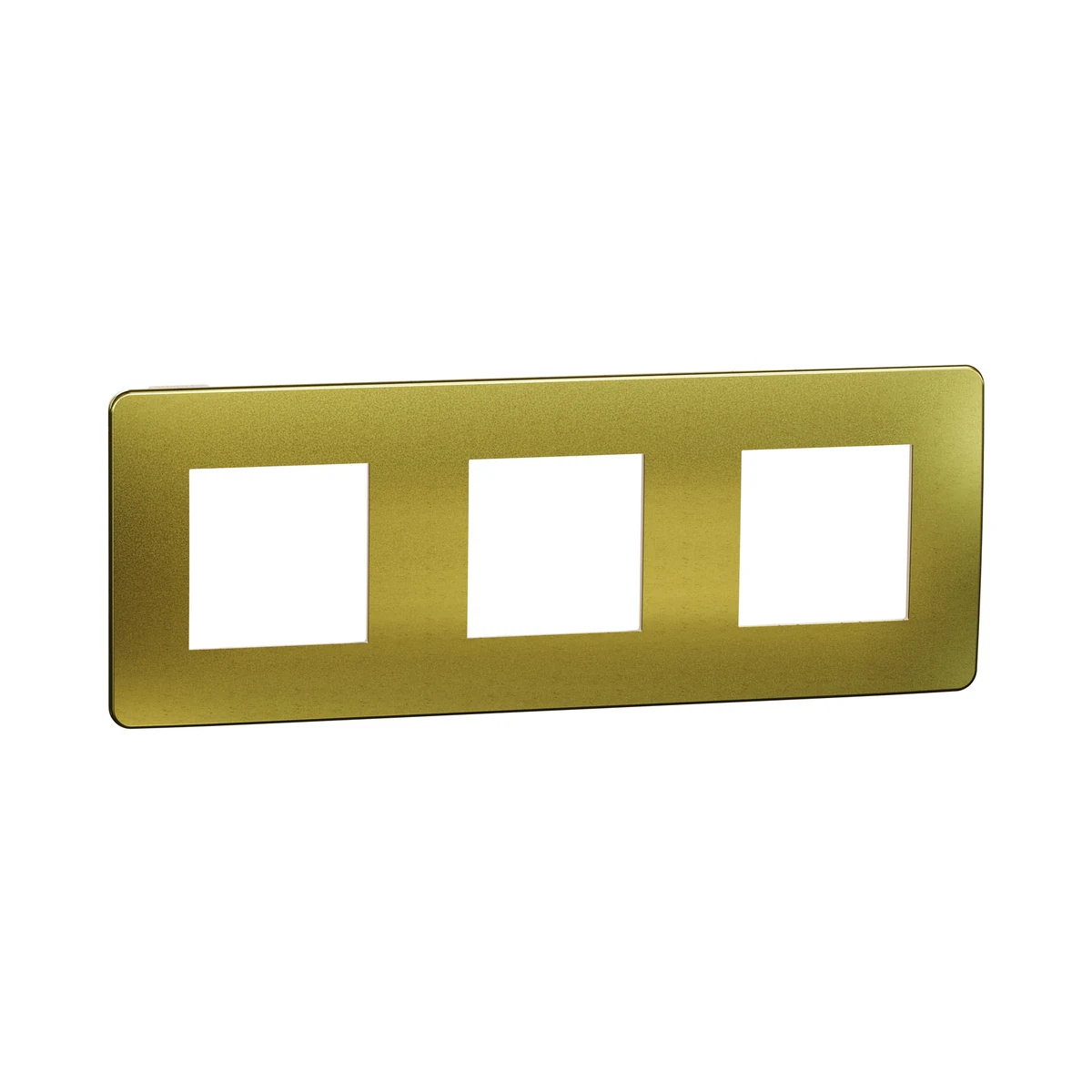 Schneider Electric NU280660M Yeni Unica, Studio Metal 3-Gang Frame, Gold/Cream