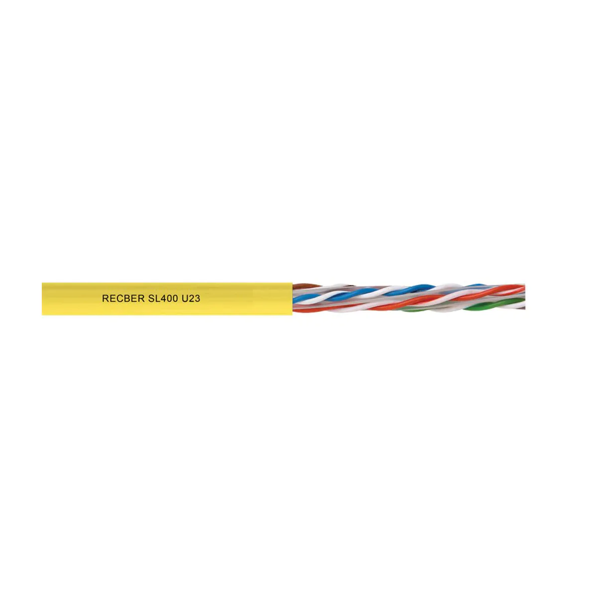 Reçber SL400 U23 PUR Category 6 U/UTP 4x2x23AWG Kablo — üreticinin temsili aile görseli; varyant özellikleri ürünün teknik kaydına göre değerlendirilmelidir.