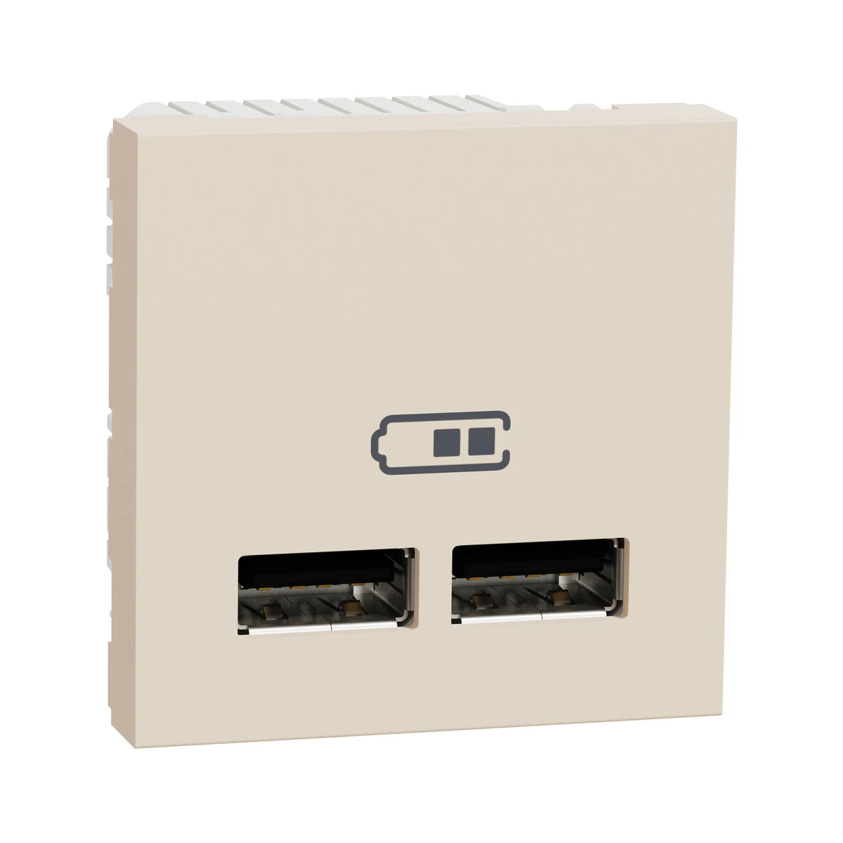 Schneider Electric NU341844 Yeni Unica, 2xUSB Şarj Prizi 1A Type A 2 modül, Antrasit — üretici ürün görseli