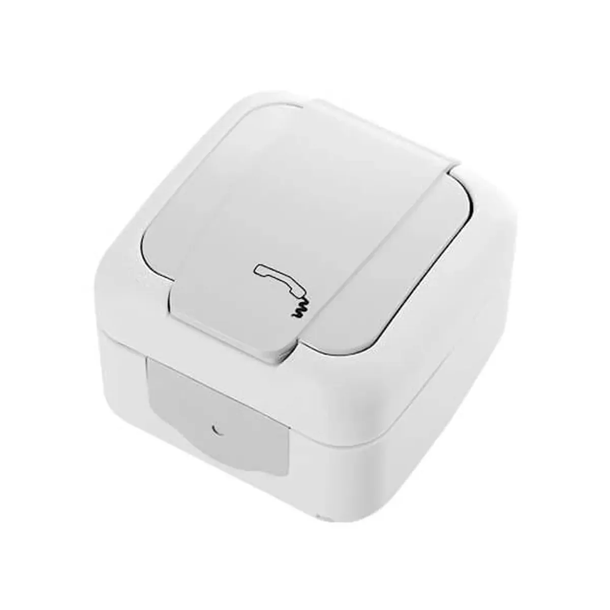 Viko Palmiye Surface-Mounted White Numeris Telephone Socket RJ11 IP54
