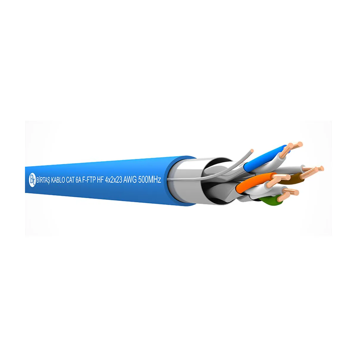 Birtaş CAT6A F/FTP HF 4x2x23 AWG gray