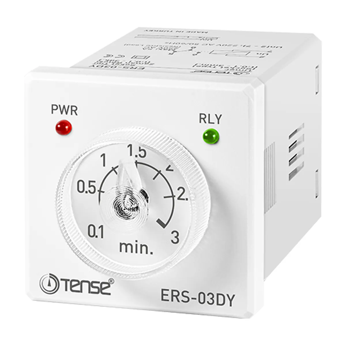 Tense ERS-03DY Timer Relay, up to 3 minutes, 48 x 48 mm