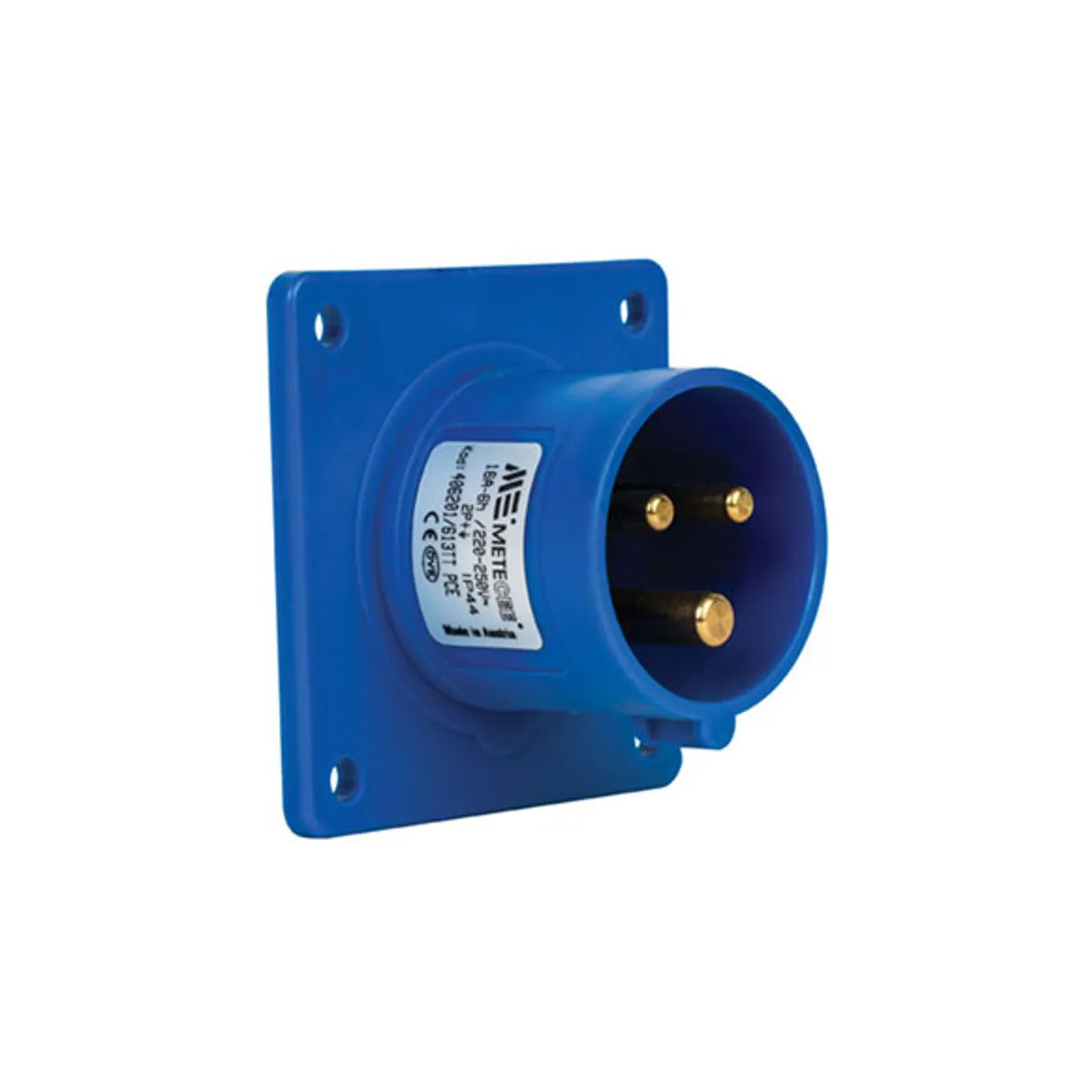 PCE 406201V 3x16A Machine Plug IP44 Flanged Screw Type