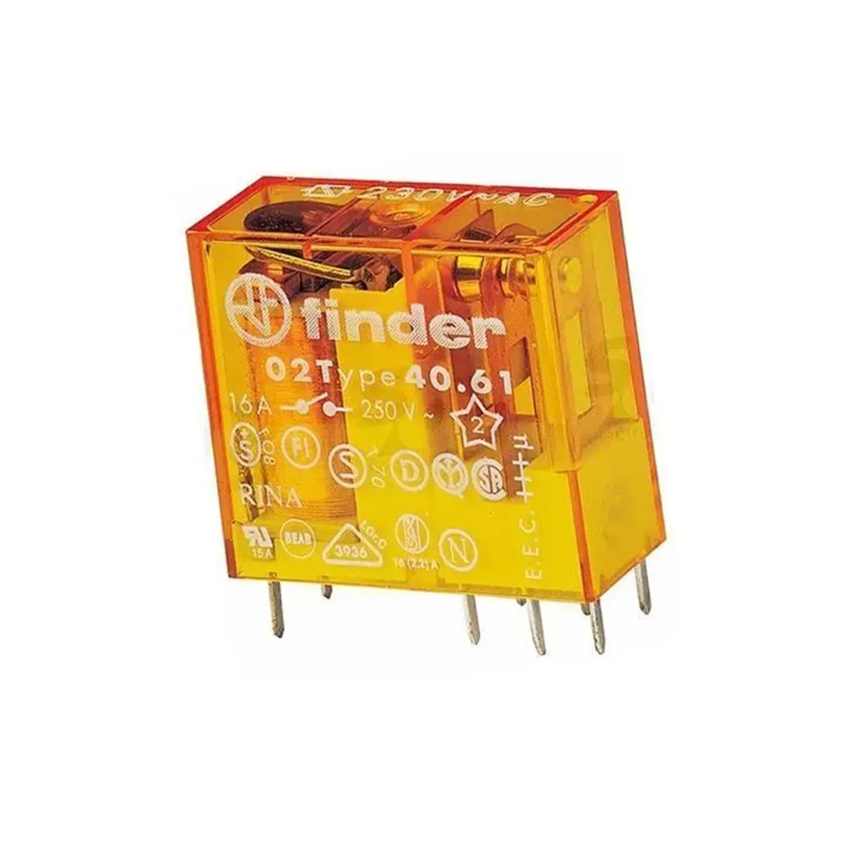 Finder F.40.61.8.048.0000 Miniature PCB Relay 48V DC 16A