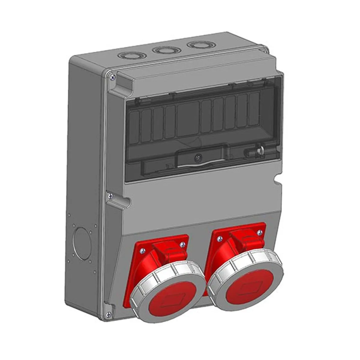 Mete Enerji 7006505CB507 2 adet 5x32A IP67 Eğik Makine Prizi Önde