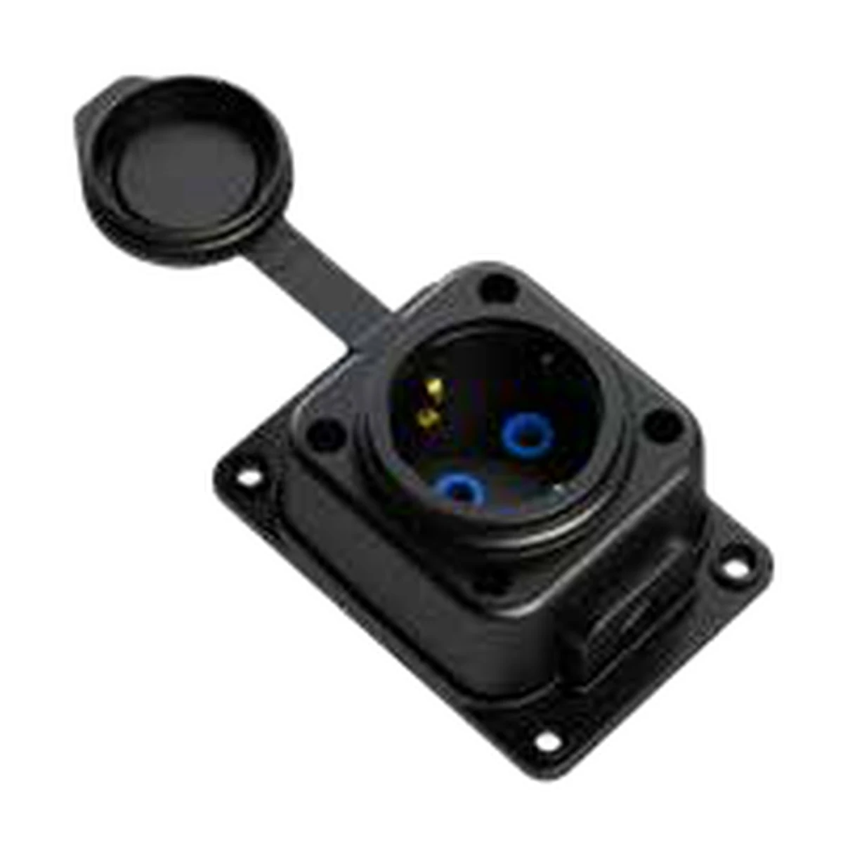 Bylion 950-004-0001 1KMP-F Single-Phase Wall Socket 16 A Type F (Schuko) IP44 Black