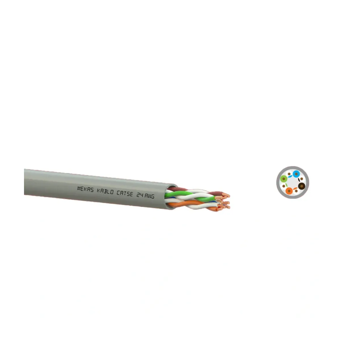 Mekas Cat5e UTP Ethernet LAN Data Kablosu 4x2x24 AWG