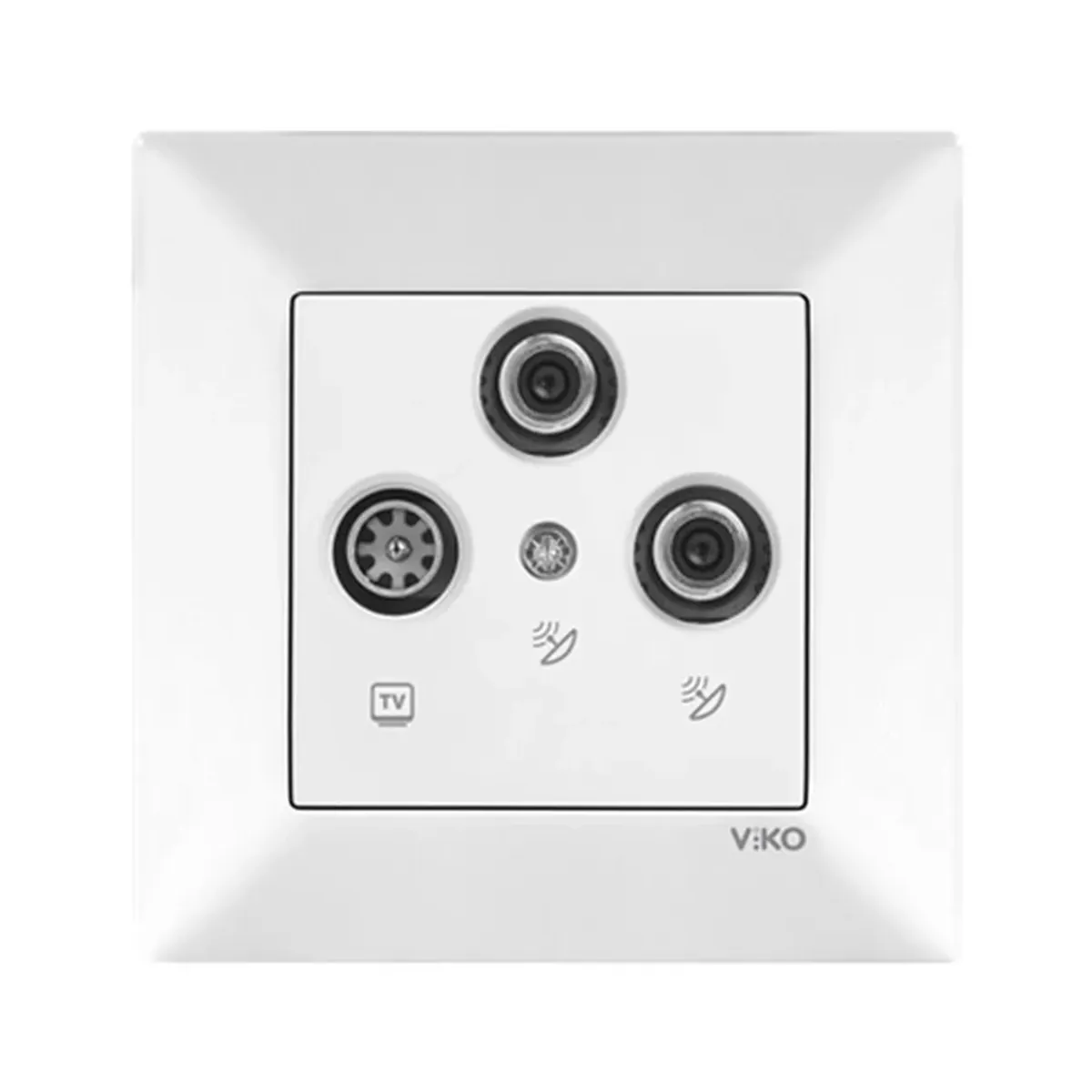 Viko Karre Meridian White Double Satellite Socket (SAT-SAT-TV)