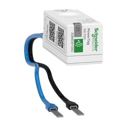 Schneider Electric A9MEM1560 Kablosuz enerji sensörü otomatik sigorta üstten/alttan montaj — üretici katalog görseli