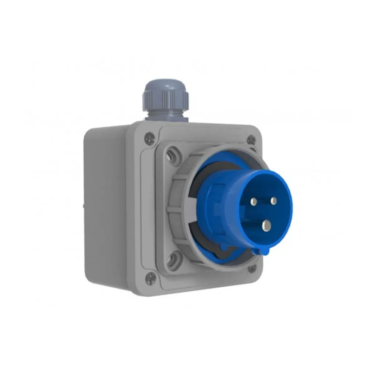 Bemis BC1-1403-7210 CEE Wall-Mounted Plug 16 A 2P+E IP67