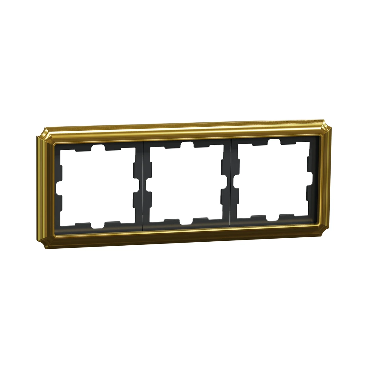 Schneider Electric MEG4030-4741 Merten System-D, 3-Gang Frame, 24Karat Gold, D-Antique