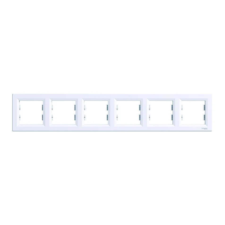 Schneider Electric EPH5800662 Asfora 6-Gang Horizontal Frame Steel