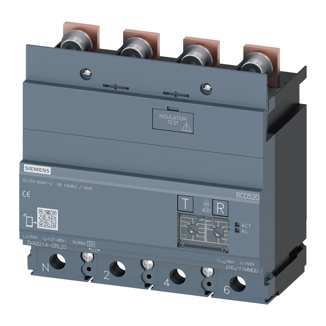 Siemens 3VA9214-0RL20 Switch Accessory 250A 4-Pole