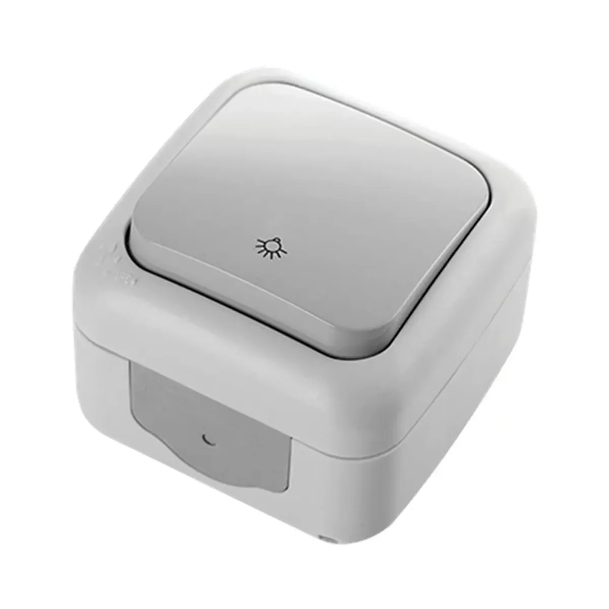 Viko Palmiye Sıva Üstü Gri Light Anahtar IP54