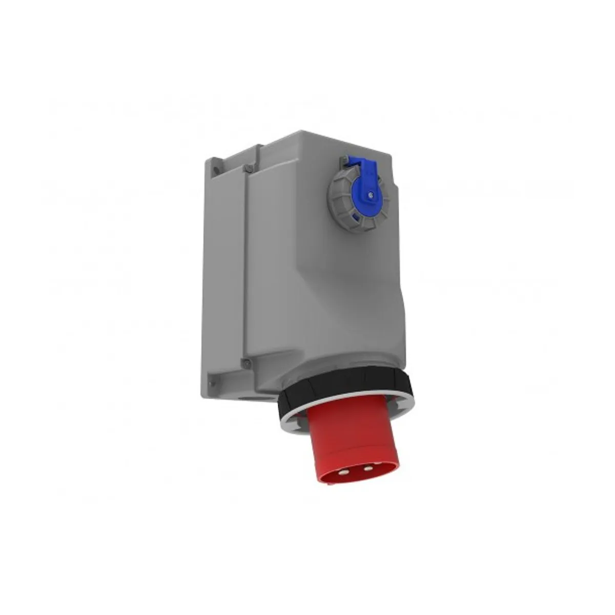 Bemis BC1-6504-7238 CEE 90° Angled Wall Plug with 1/16A. Machine Socket 125 A 3P+E IP67