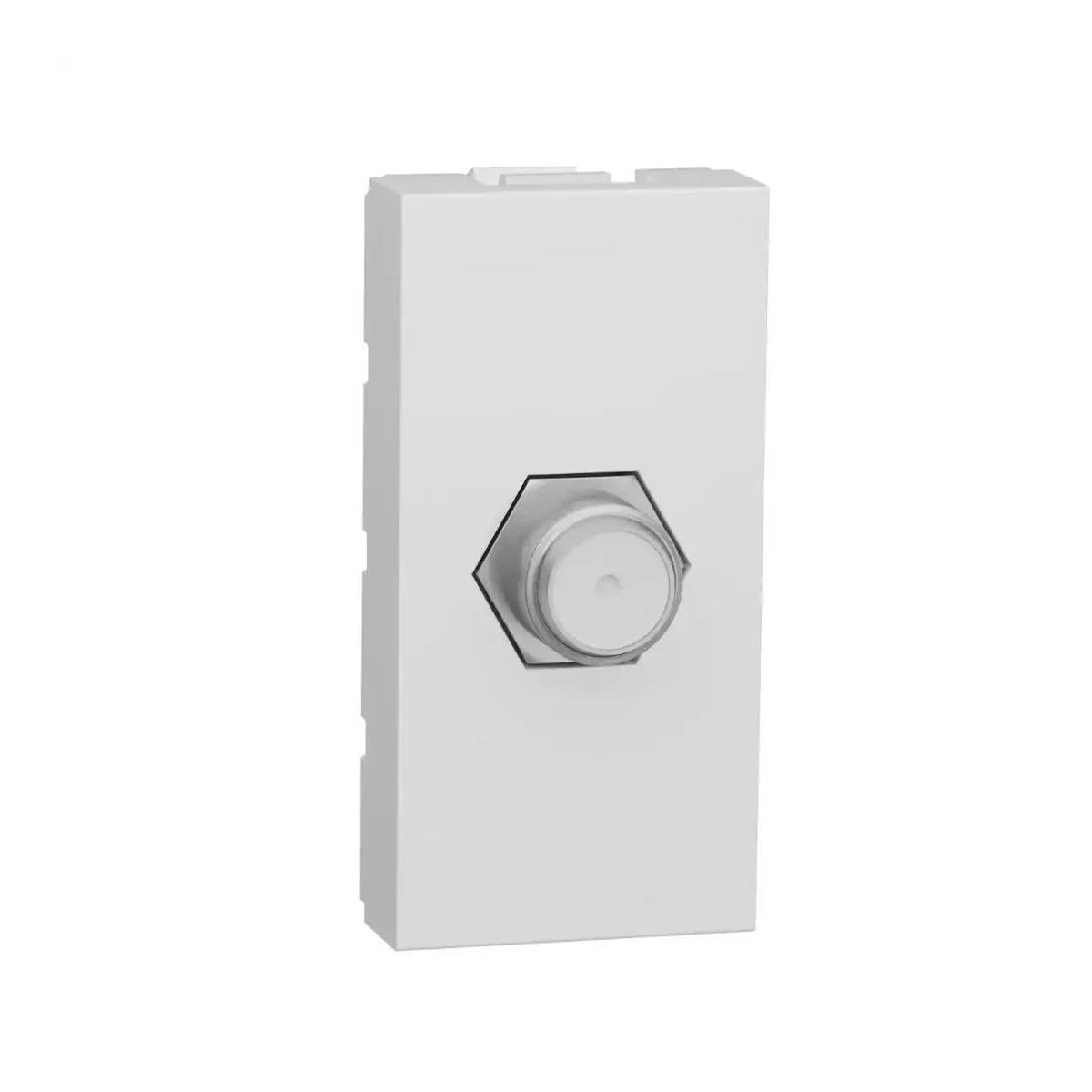Schneider Electric NU346818 Yeni Unica, TV/SAT Socket F Connector 1 module, White