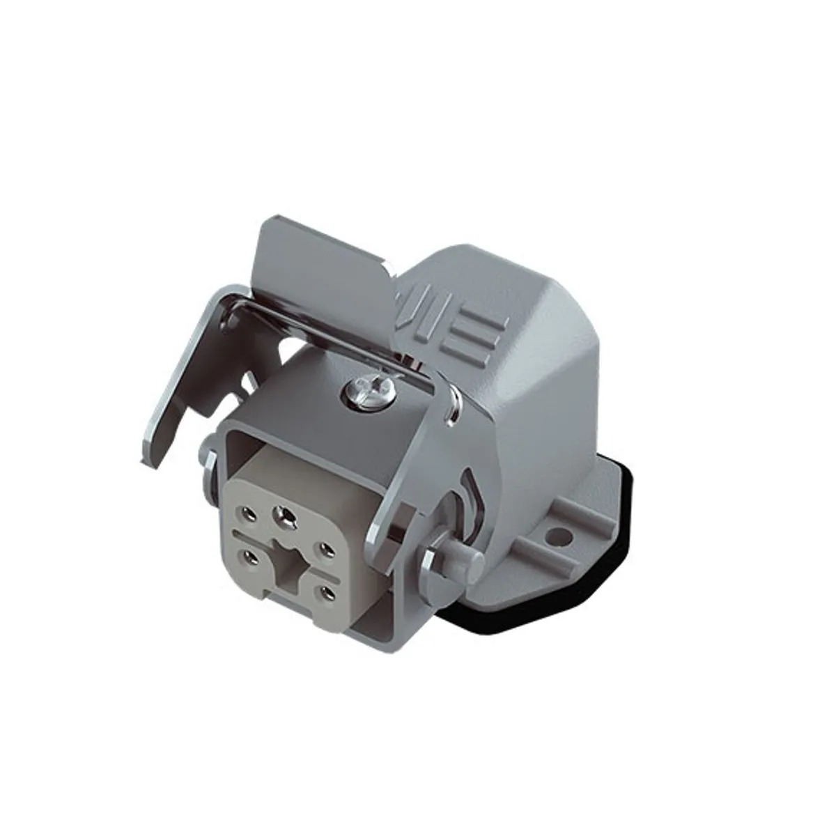 Mete Enerji 403008S 5x10A Çoklu Eğik Makine Prizi Geçişli Arka Girişli Metal Mandallı