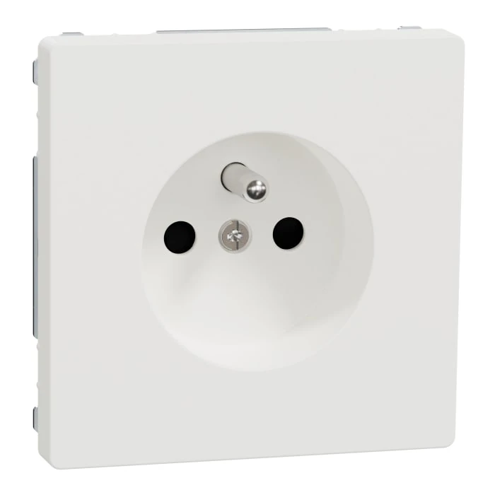 Schneider Electric MTN2500-6035 Socket-outlet , pin earth, shut., screwl. term., lotus white, glossy, System Design
