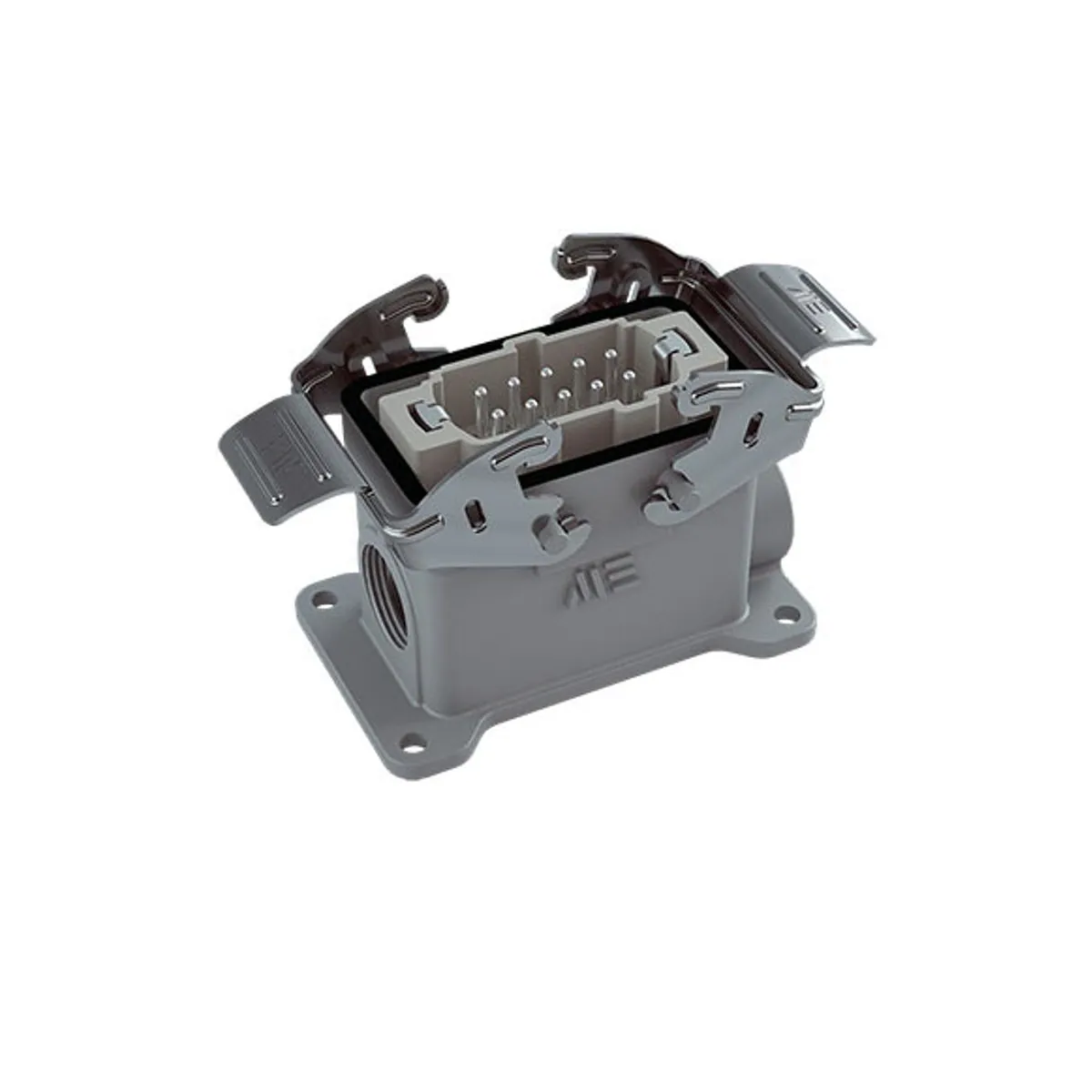 Mete Enerji 403029S 10x16A Wall-Mount Plug Dual-Entry with Metal Latch