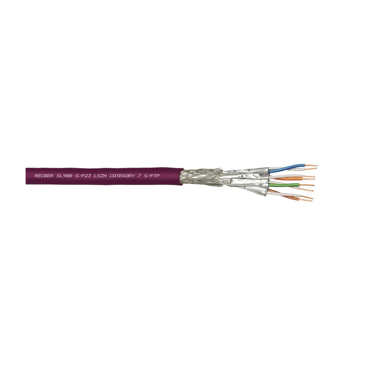 Reçber SL900 S/F23 LSZH-Cca Category 7 S/FTP 4x2x23AWG Kablo — üreticinin temsili aile görseli; varyant özellikleri ürünün teknik kaydına göre değerlendirilmelidir.