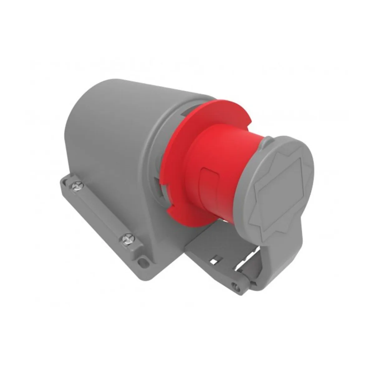 Bemis BC1-1504-2235 CEE 90° Eğik Duvar Fişi (Yaylı Kapaklı) 16 A 3P+E IP44