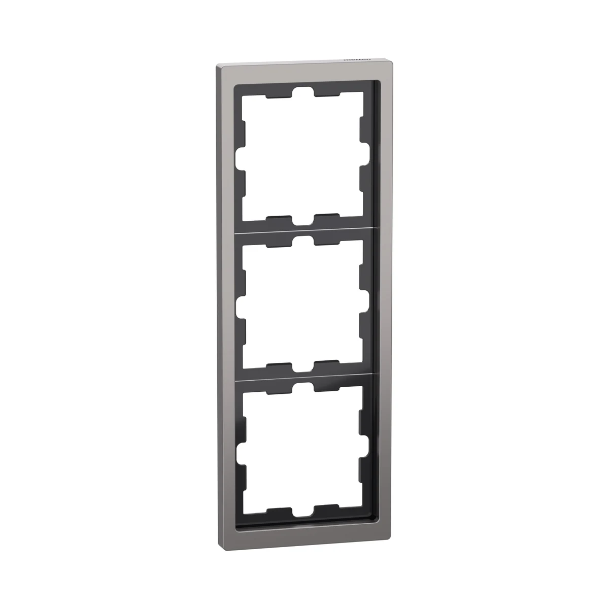 Schneider Electric MEG4030-6550 Merten System-D, 3-Gang Frame, Nickel Metallic, D-Life