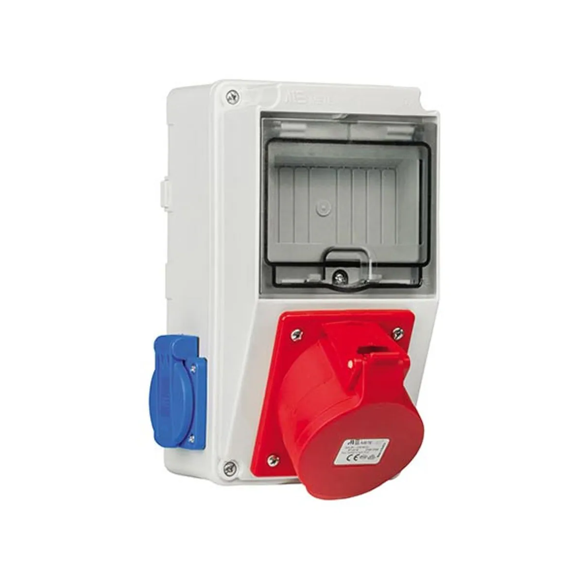 Mete Enerji 70025050B004 1 adet 5x16A IP44 Eğik Makine Prizi Önde + 2 adet 1x16A IP44 Pano Prizi Yanda