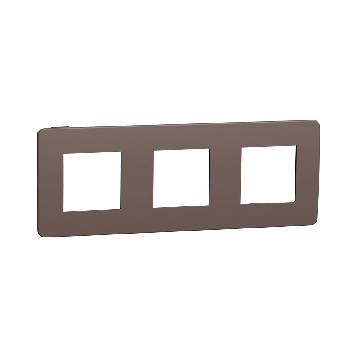 Schneider Electric NU280617 Yeni Unica, Studio Color 3-Gang Frame, Chocolate/Anthracite