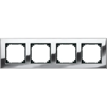 Schneider Electric 475439 M-Elegance metal dörtlü çerçeve,krom