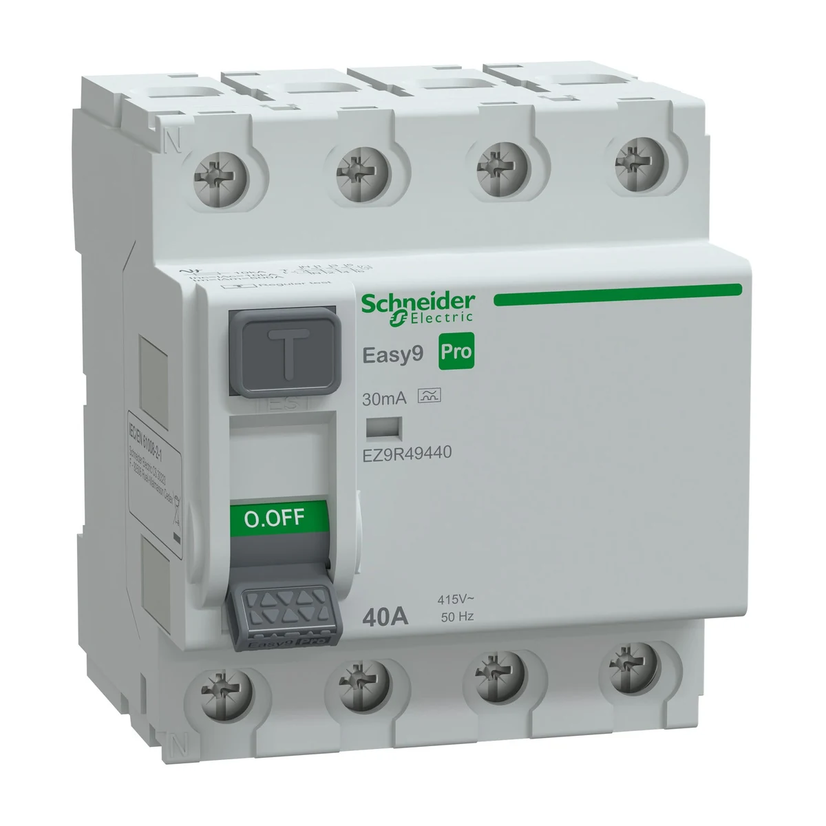 Schneider Electric EZ9R49440 Pro RCD 4P 40A 30mA A Type NEW