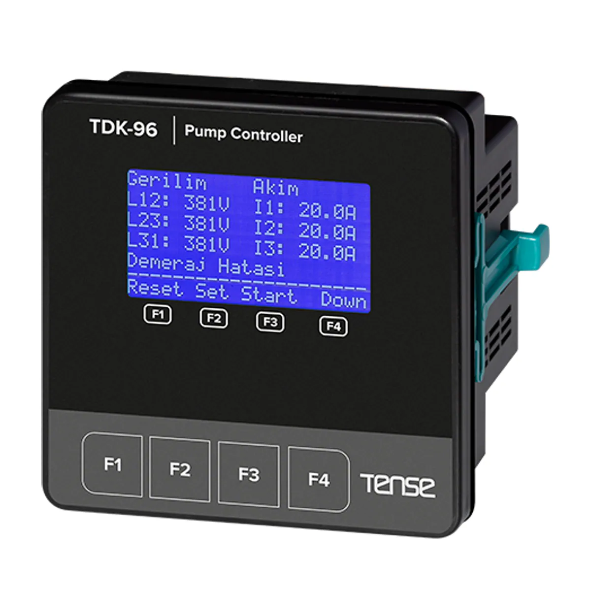 Tense TDK-96 Trifaze Dalgıç Pompa Kontrol Rölesi, 1–250 A, 96 x 96 mm