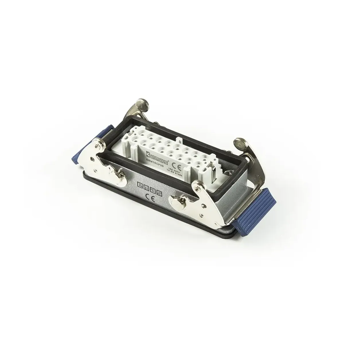 Emas Metal 16 Contact Machine Type Socket 16A Bottom Entry 2 Metal Latched Multi-Contact EBM16PM47