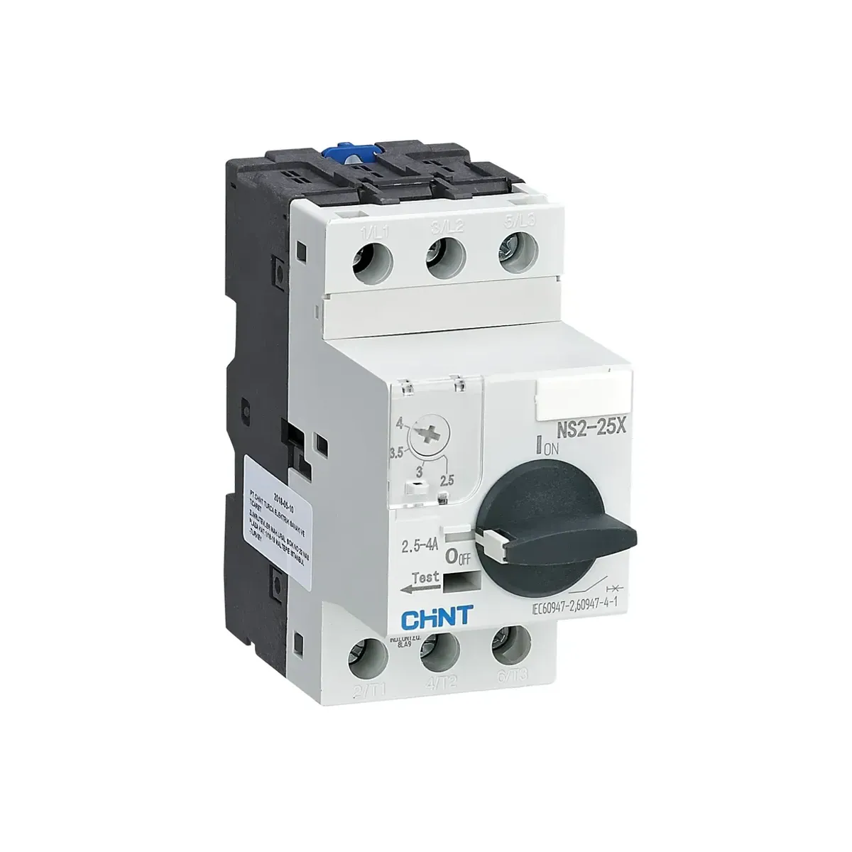 Chint NS2X Serisi 3 Kutup 2,5-4A Termik Manyetik 220V AC Motor Koruma Şalteri NS2-25X