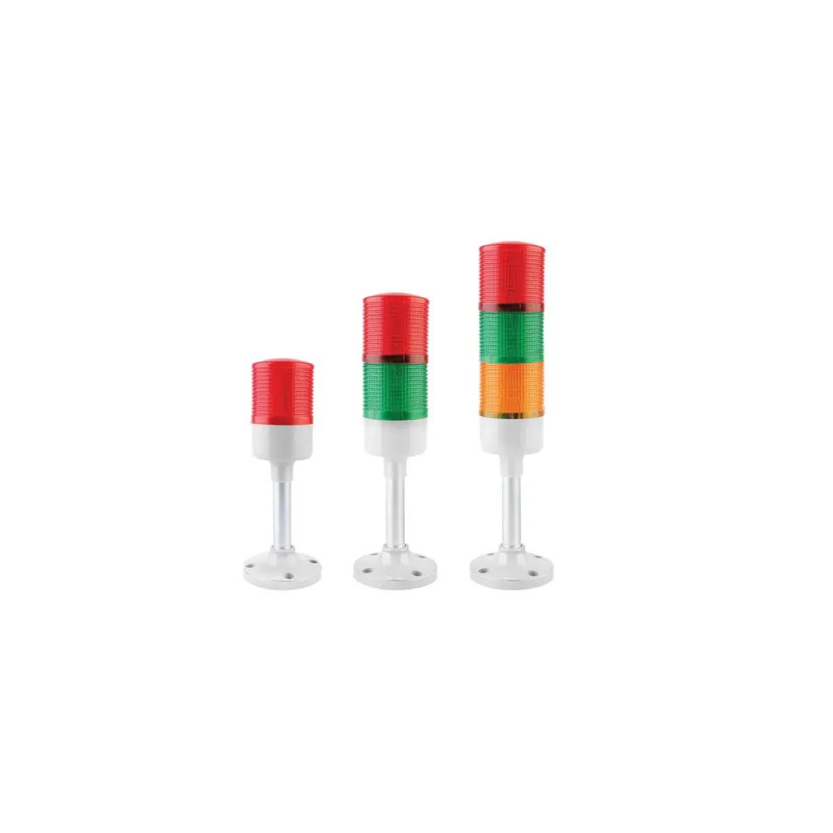 Isıso IS53-3T/W-J 24V 3 Kat Işıklı Kolon (Multi Buzzer), Ø53 mm, 24 V DC (temsili görsel)