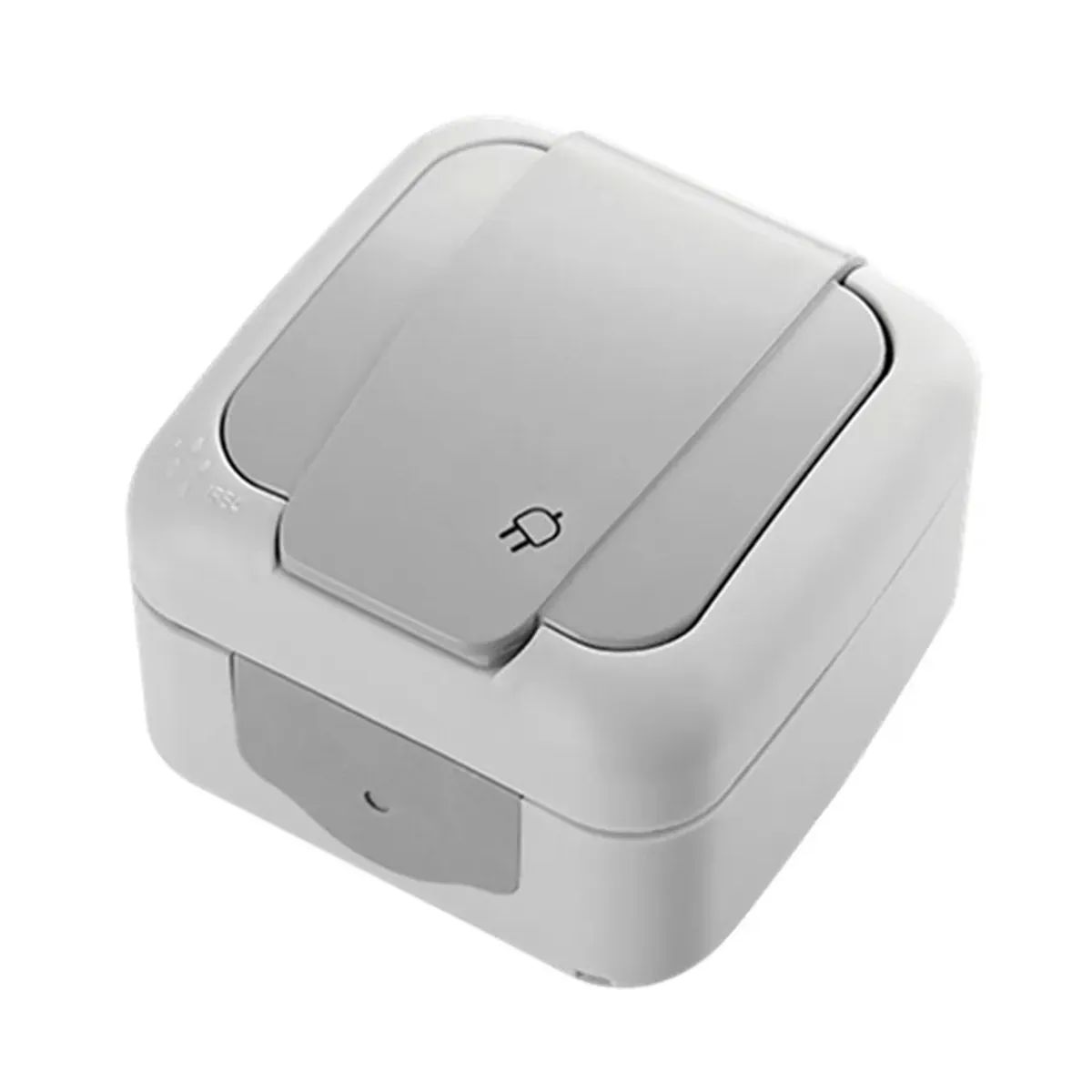 Viko Palmiye Surface-Mounted Gray Grounded Socket IP54