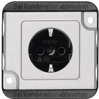 Schneider Electric MEG2300-7060 Grounded Socket, Child-Protected, Screwless Connection, Aluminum