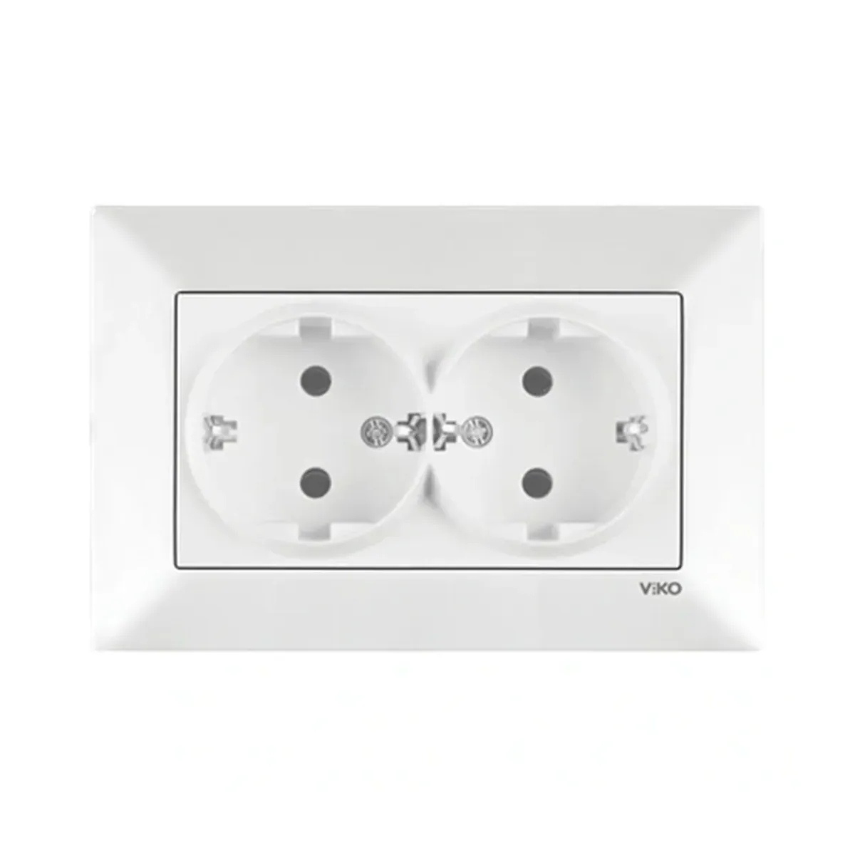 Viko Karre Meridian White Double Grounded Socket