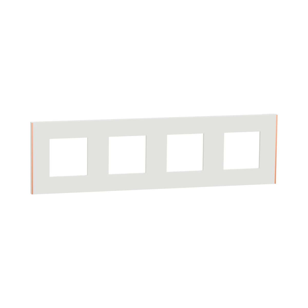 Schneider Electric NU600842 Unica Deco Subtle Quadruple Frame White/Copper