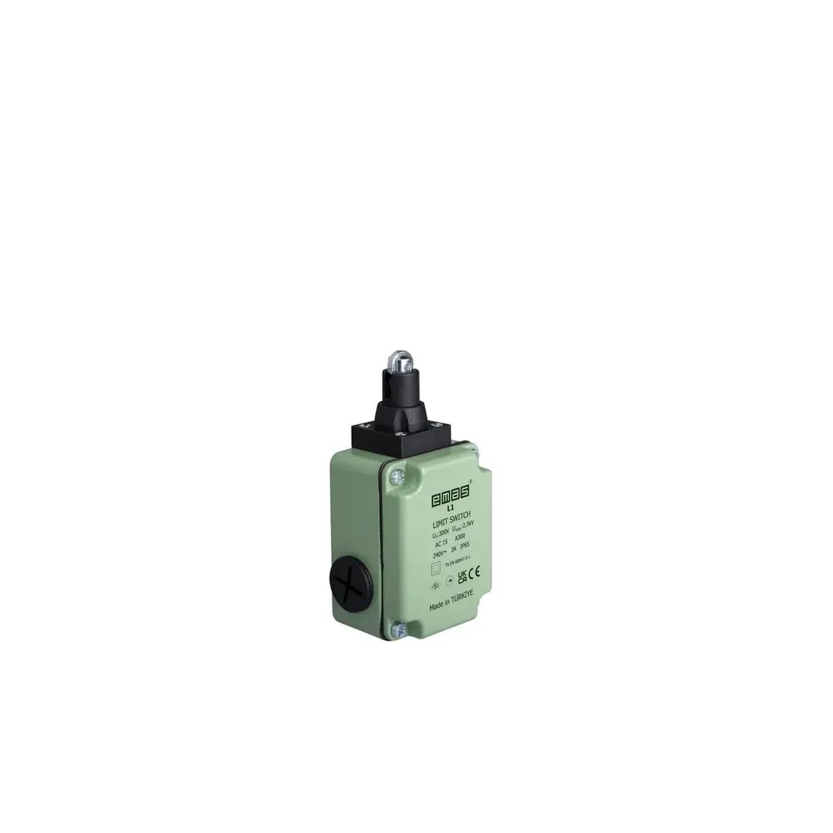 Emas Metal Housing Metal Roller Plunger Snap-Action 1NO+1NC Limit Switch 13mm L1K13MUM331