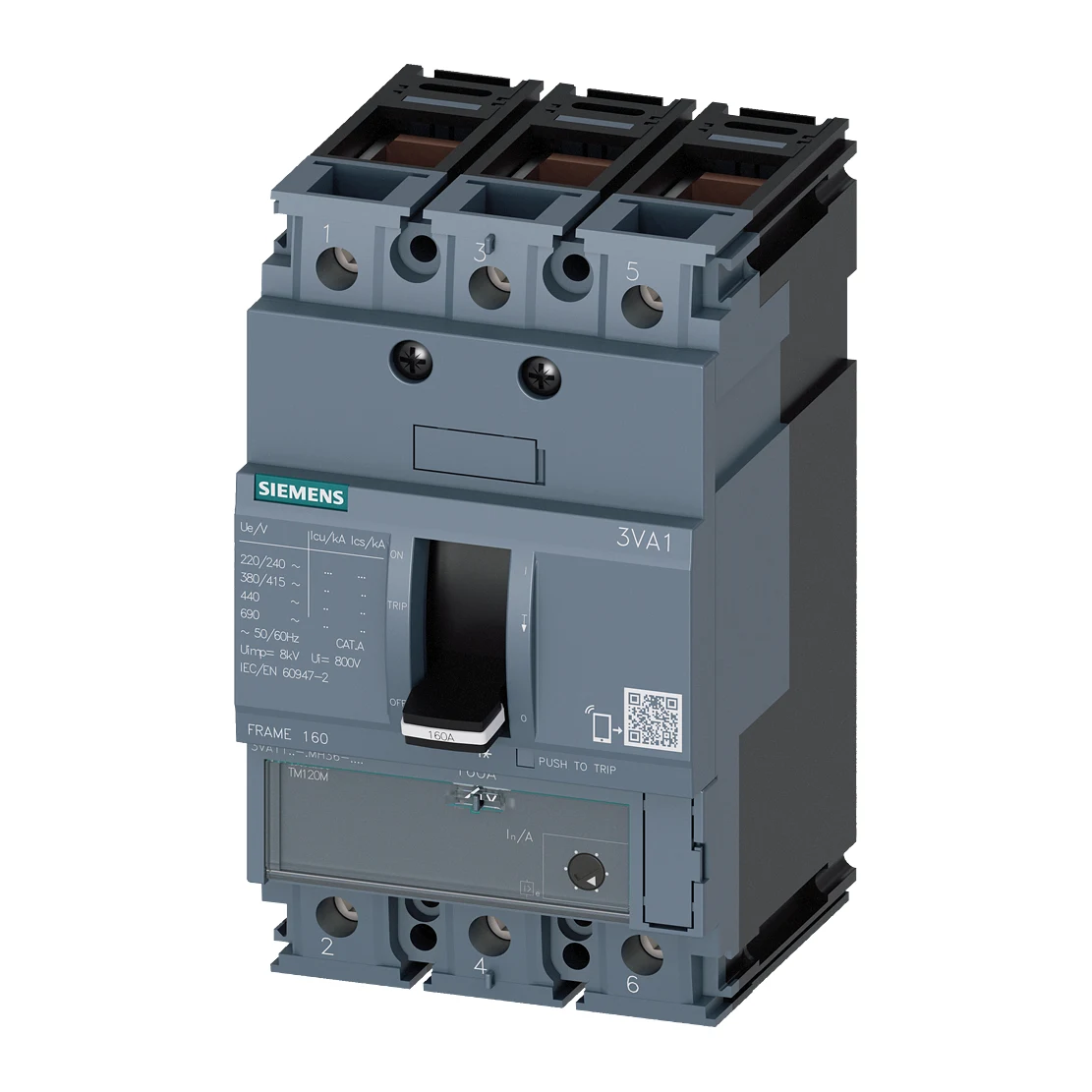 Siemens 3VA1132-5MH36-0AA0 Molded Case Circuit Breaker 32 A 3 Pole 55 kA