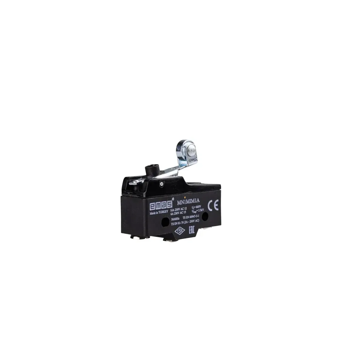 Emas Metal Short Roller Lever Adjustable Push Button 1CO MN1 Series Plastic Mini Switch MN1MIM1A