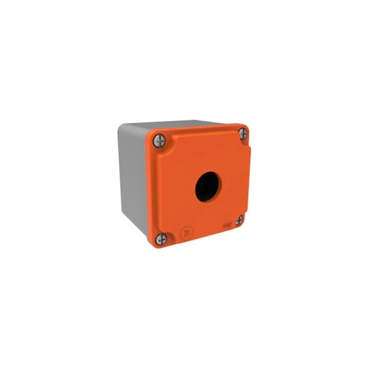 Bemis EXBT4-1001-0017 ATEX Ex-Proof Aluminum 1-Button Box IP67 80x80x73 Orange