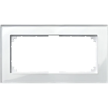 Schneider Electric 487819 Merten System M, Traş Prizi Çerçevesi, Parlak Beyaz, M-Elegance Cam