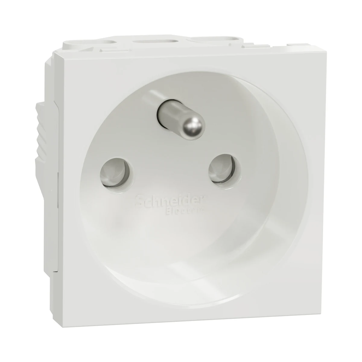 Schneider Electric NU303918 Yeni Unica, Child-Protected UPS Socket Screw Connection 2 module, White