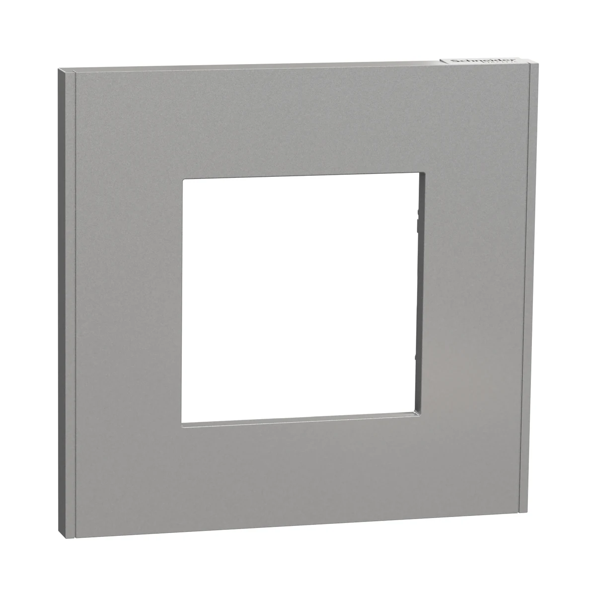 Schneider Electric NU600230 Unica Deco Essentials Tekli Çerçeve Alüminyum — üretici ürün görseli