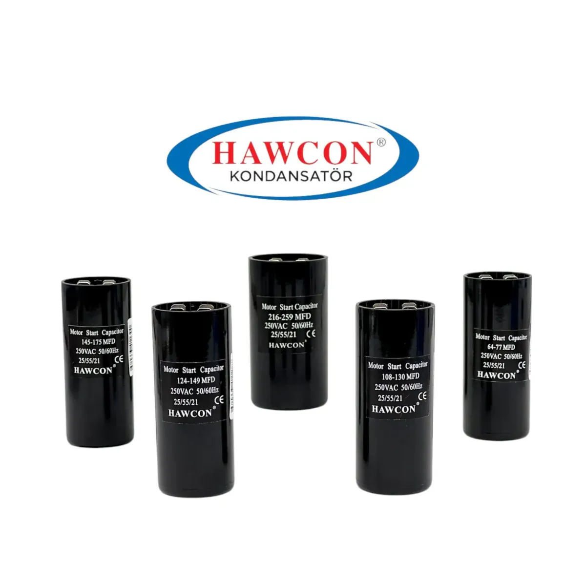 108-130 uF 220-250V İlk Hareket Start Motor Kondansatörü
