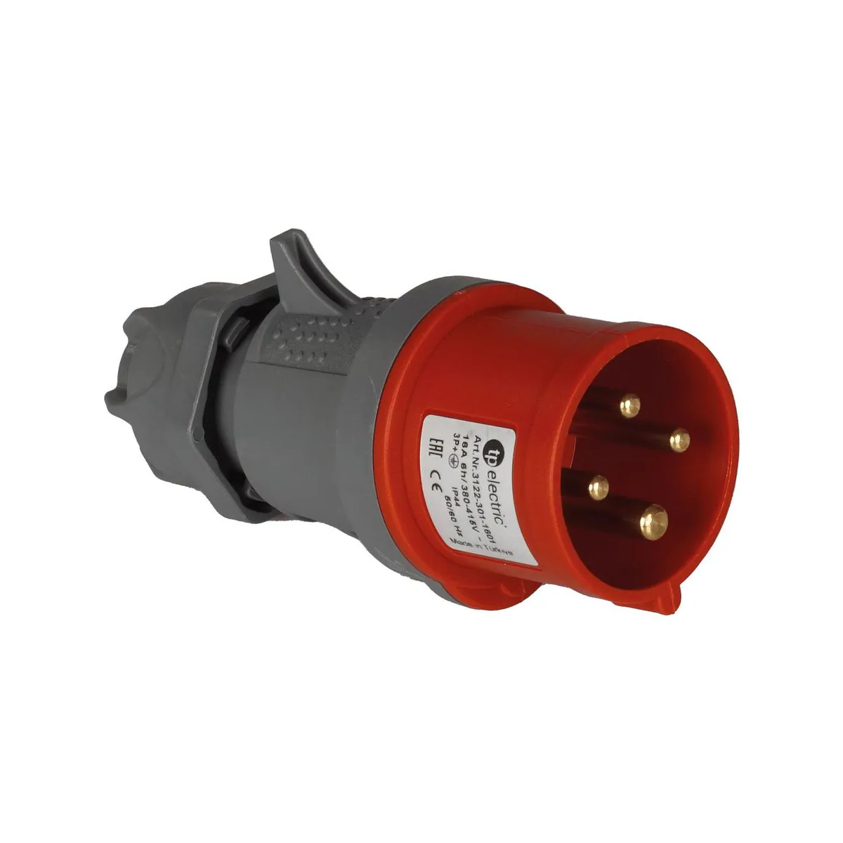 TP Elektrik 3026-301-0300-5h CEE 4x32A Straight Plug, IP 44, 5h